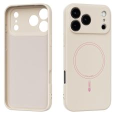 ABEEL - ABEEL Mobilskal till iPhone 17 Pro MagSafe Kompatibel Silikon Beige