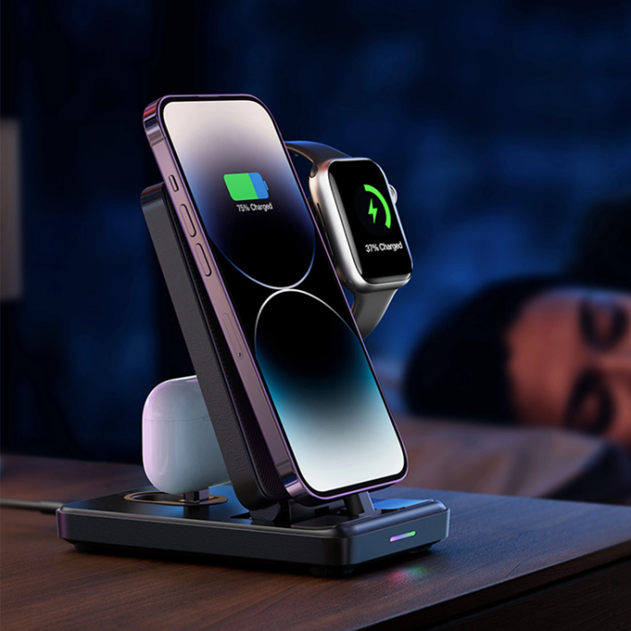 Joyroom - Joyroom 4-in-1 Trådlös Laddare iPhone, Apple Watch, Airpods