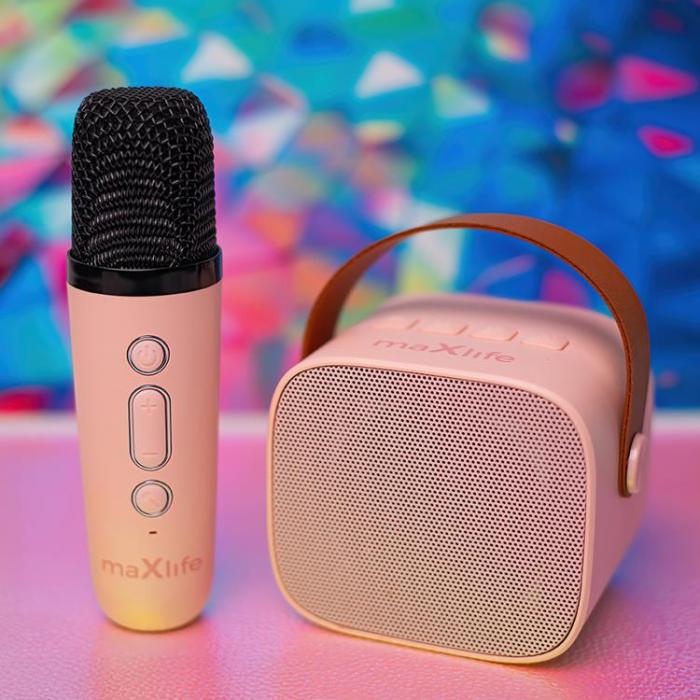Maxlife - Maxlife Bluetooth Mikrofon och Högtalare MXKS-100 - Rosa