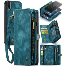 Caseme - CASEME 008 Series Konstl&auml;der Pl&aring;nboksfodral f&ouml;r iPhone XR 6.1 tum - Bl&aring;