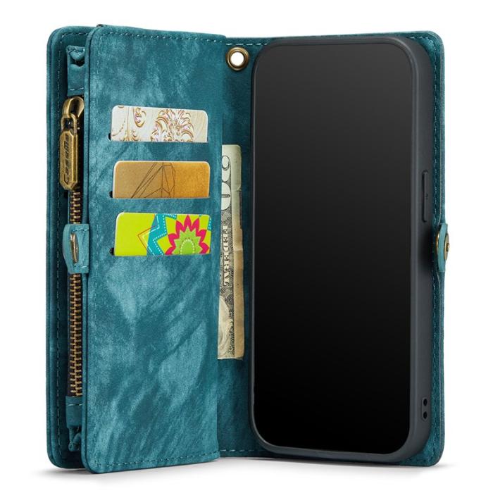 Caseme - CASEME 008 Series Konstläder Plånboksfodral för iPhone 11 Pro Max 6.5 tum - Blå