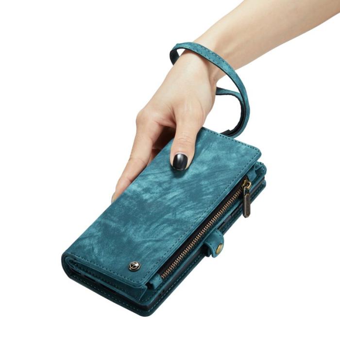 Caseme - CASEME 008 Series Konstläder Plånboksfodral för iPhone 11 Pro Max 6.5 tum - Blå