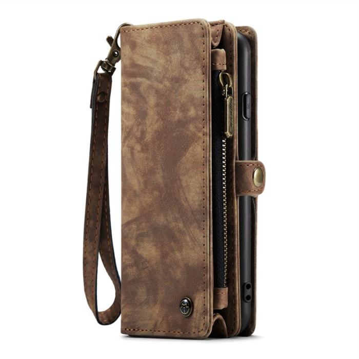Caseme - CASEME 008 Series Konstläder Plånboksfodral för iPhone 11 Pro Max 6.5 tum - Brun