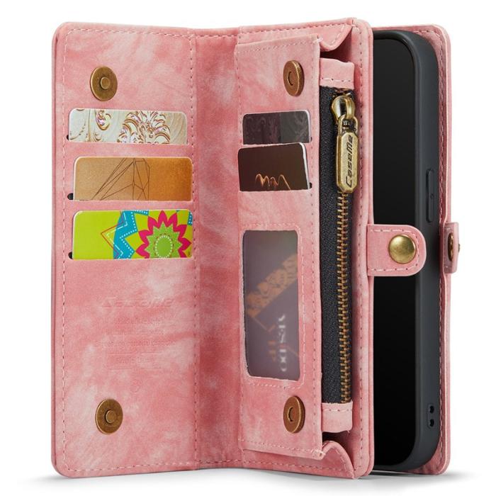 Caseme - CASEME 008 Series Äkta Läder Plånboksfodral för iPhone 11 Pro Max 6.5 tum - Rosa