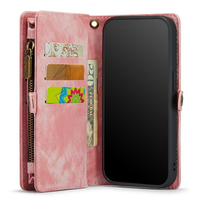 Caseme - CASEME 008 Series Äkta Läder Plånboksfodral för iPhone 11 Pro Max 6.5 tum - Rosa