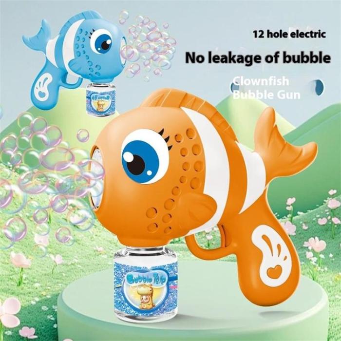OEM - Elektrisk clownfiskformad bubbelmaskin för Barn (Ålder 3+)