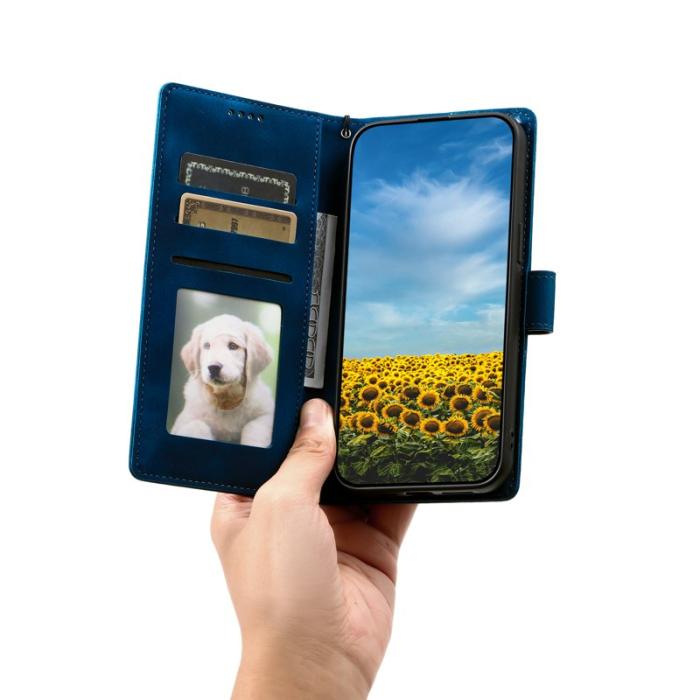 OEM - Samsung Galaxy S26 Plånboksfodral Imprinted Totem Konstläder - Blå