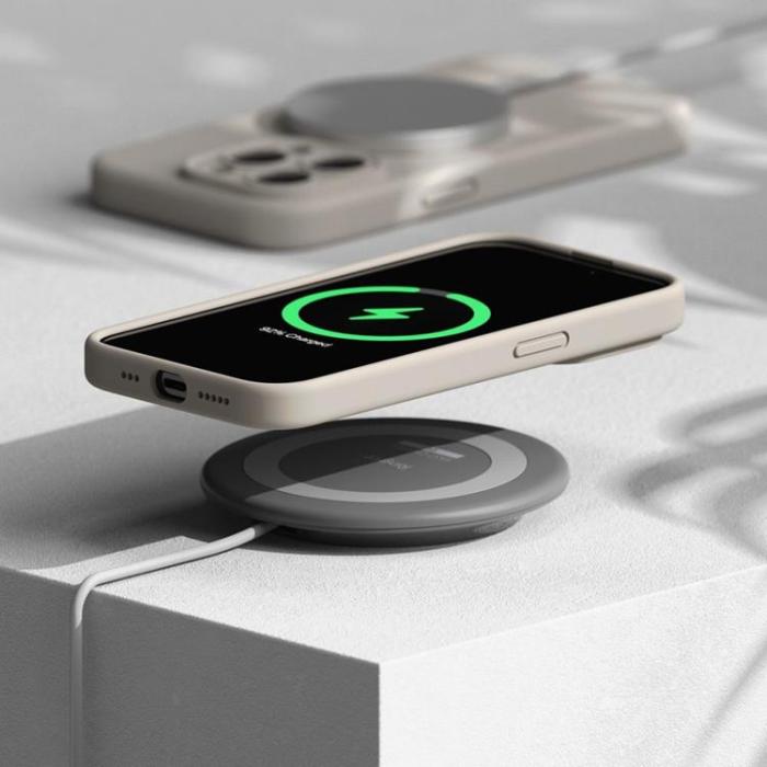 Ringke - Ringke iPhone 15 Pro Mobilskal Magsafe Silikon - Stone