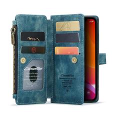 Caseme - CASEME Konstl&auml;der Pl&aring;nboksfodral f&ouml;r iPhone 12/12 Pro med rem - Gr&ouml;n