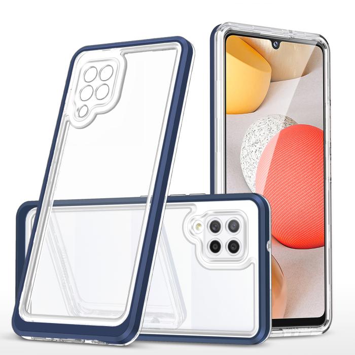 OEM - Galaxy A42 5G Skal Clear 3in1 - Blå