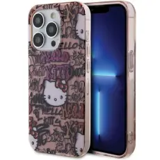 Hello Kitty - Hello Kitty iPhone 15 Pro Mobilskal IML Tags Graffiti - Rosa