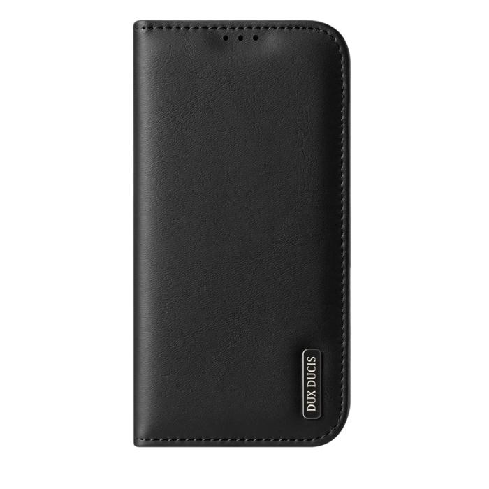 Dux Ducis - DUX DUCIS Hivo iPhone 17 Plånboksfodral Äkta läder - Svart