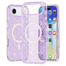 A-One Brand - iPhone 17 Air Mobilskal MagSafe Puderglitter - Lila