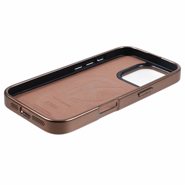 KIGC - KIGC Mobilskal till iPhone 16 Pro Max Electroplating PC + TPU + PU - Guld