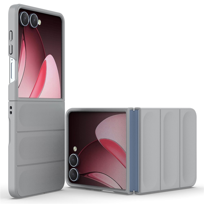 A-One Brand - Galaxy Z Flip 7 Mobilskal Anti-Drop TPU Rugged - Ljusgrå