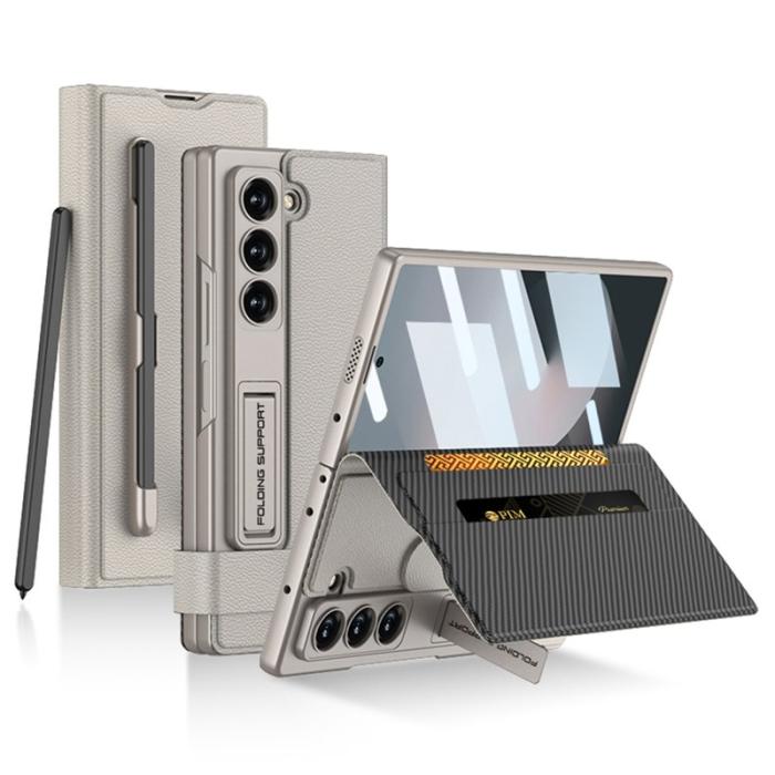 GKK - GKK Samsung Galaxy Z Fold6 Fodral PC+PU - Grå