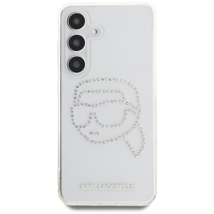 KARL LAGERFELD - Karl Lagerfeld Galaxy S25 Mobilskal Rhinestones Karl Head Logo - Transparent
