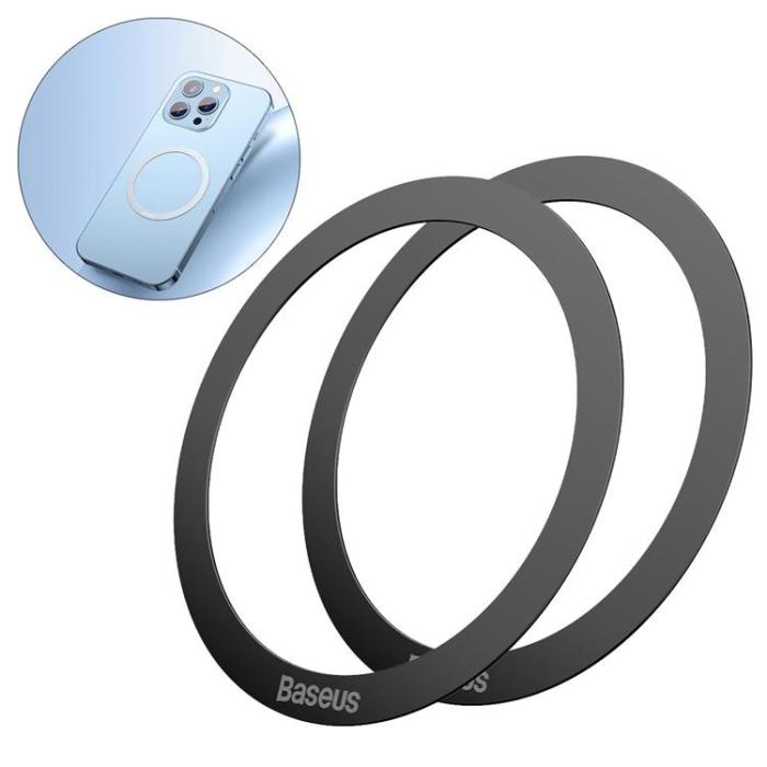 BASEUS - Baseus Halo MagSafe Magnetic Ring 2 Pcs - Svart