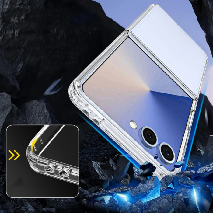 Tech-Protect - Tech-Protect Galaxy Z Flip 7 Mobilskal Flexair Hybrid - Clear