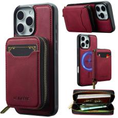 LC.imeeke - LC.IMEEKE L6 iPhone 14 Pro Max Pl&aring;nboksfodral Konstl&auml;der - R&ouml;d