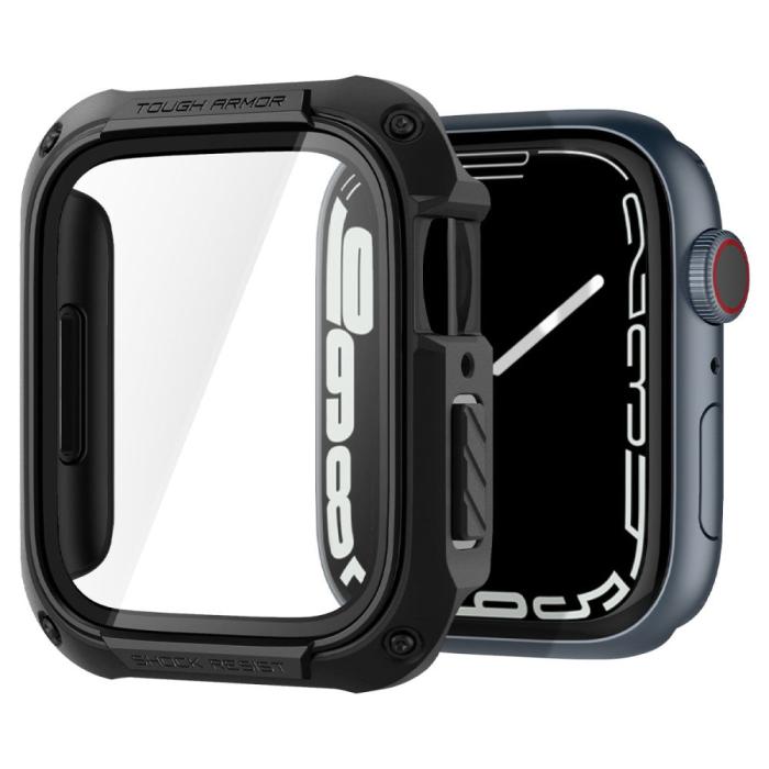 Spigen - Spigen Apple Watch 7/8 (45mm) Skal Tough Armor - Svart