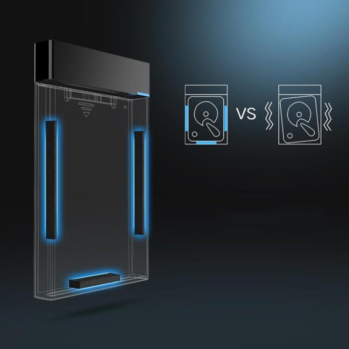 Ugreen - Ugreen Hard Disk Box Med Kabel - Svart