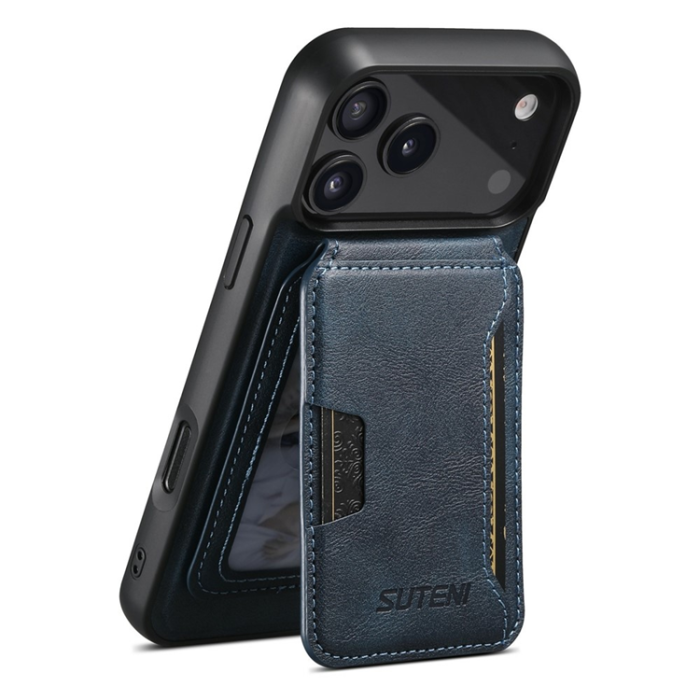SUTENI - SUTENI iPhone 17 Pro Mobilskal MagSafe Cowhide M3 - Blå