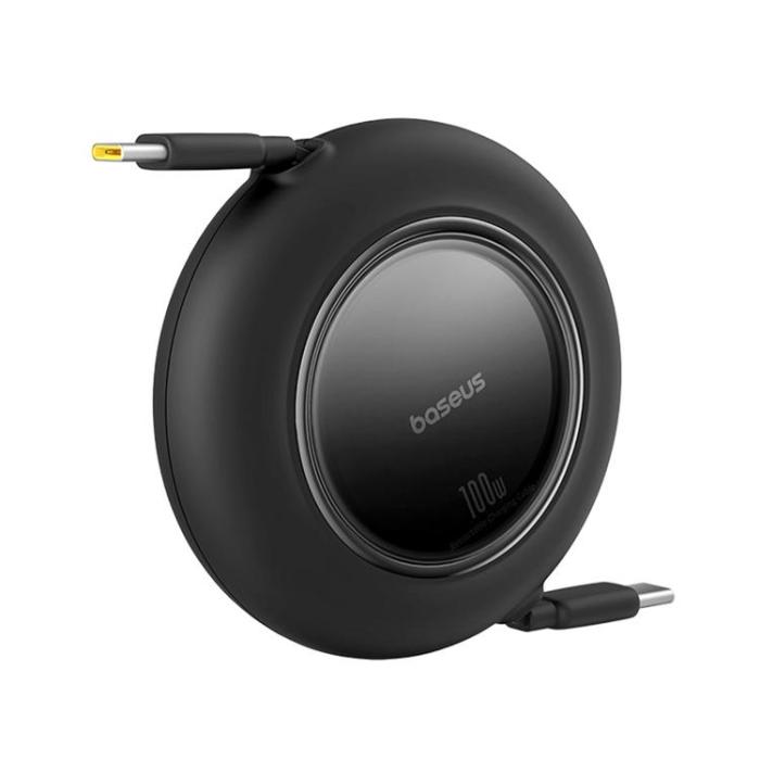 BASEUS - Baseus Infällbar USB-C till USB-C 100W Kabel 2m Free2Pull Mini