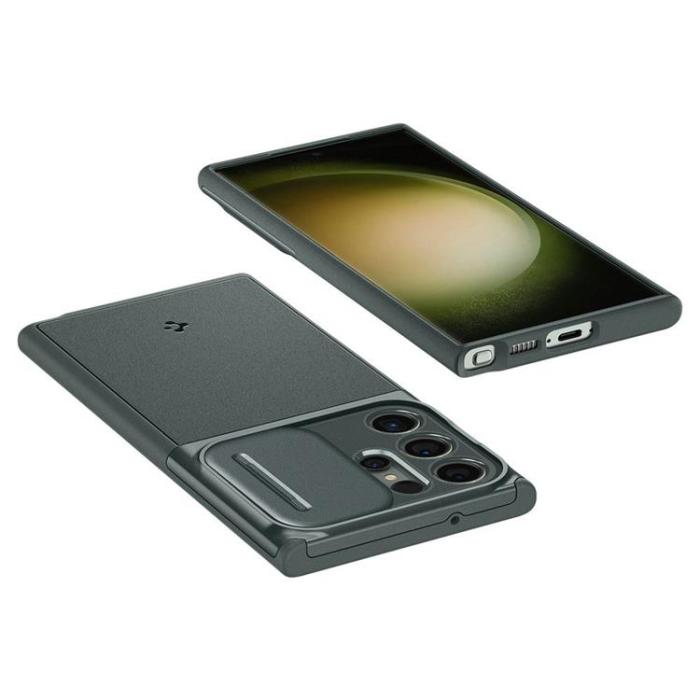 Spigen - Spigen Galaxy S23 Ultra Mobiskal Optik Armor - Grön