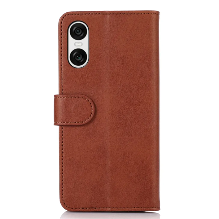 Taltech - Sony Xperia 10 VI Plånboksfodral Magnetlås - Brun
