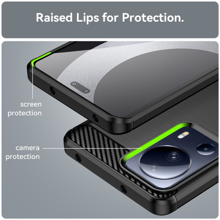 A-One Brand - Xiaomi 13 Lite Mobilskal Carbon Fiber - Svart