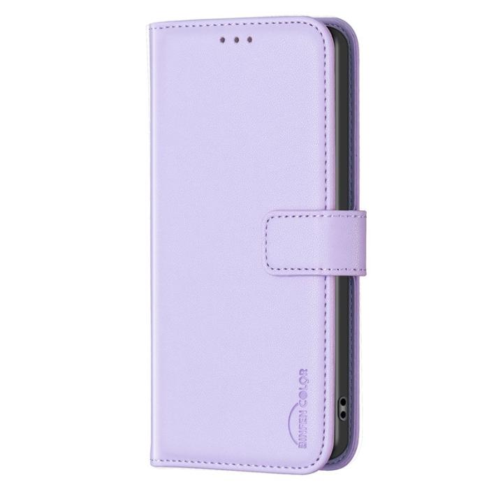 BINFEN COLOR - BINFEN Samsung Galaxy S26 Plus Fodral Folio Flip Konstläder - Lila