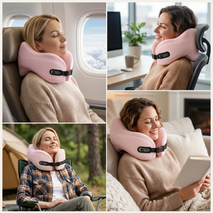 Tech-Protect - Tech-Protect ComfortRest Resekudde för Nacken - Rosa