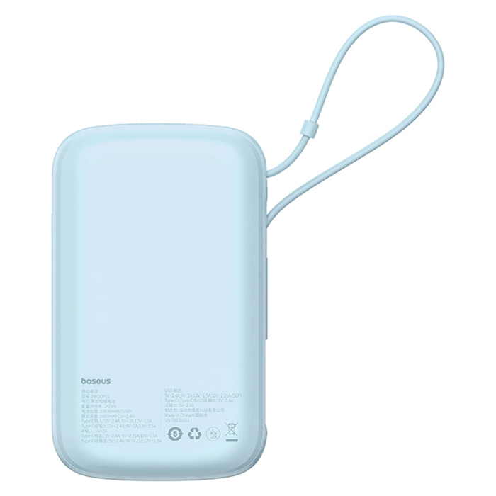 BASEUS - Baseus Powerbank 10000 mAh 22.5W USB-C Qpow Pro Plus - Blå