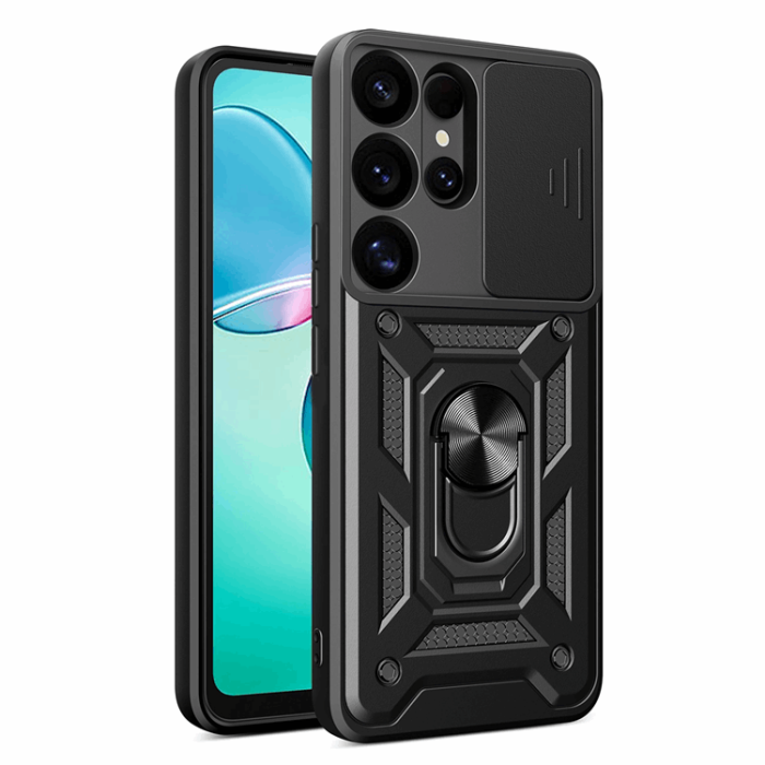 OEM - Galaxy S25 Ultra Mobilskal Hybrid Armor Camshield - Svart