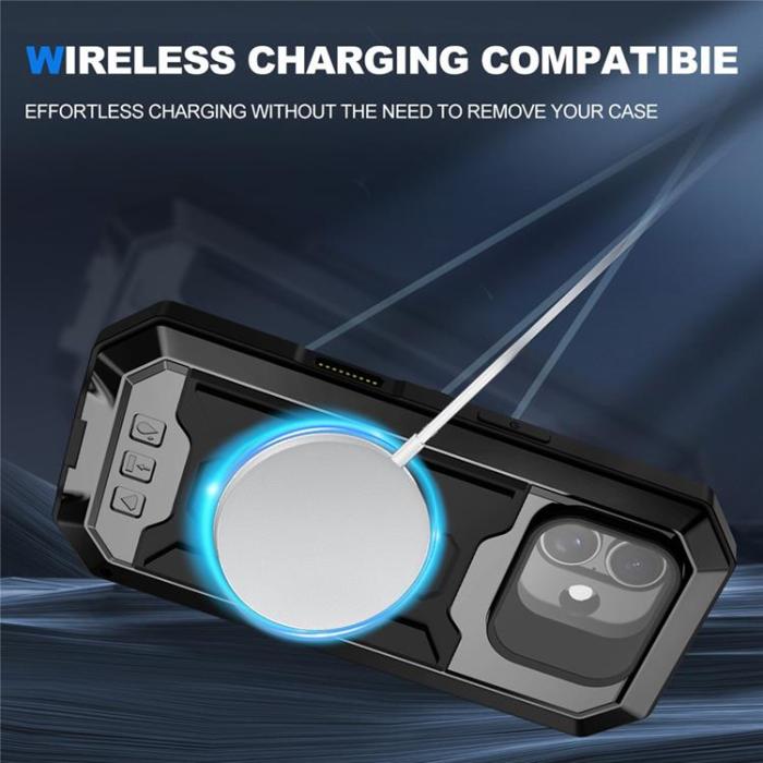 R-JUST - R-JUST iPhone 17 Mobilskal Med Härdad Glas - Svart