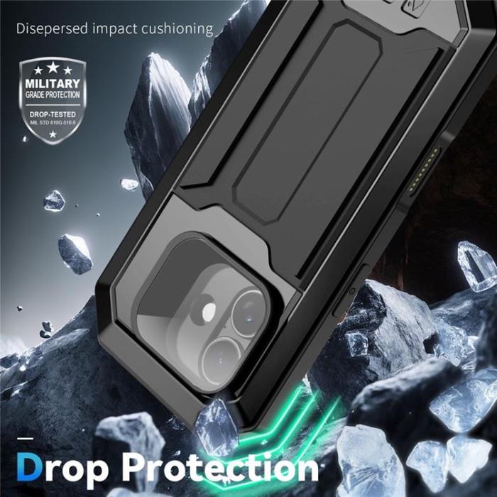 R-JUST - R-JUST iPhone 17 Mobilskal Med Härdad Glas - Svart