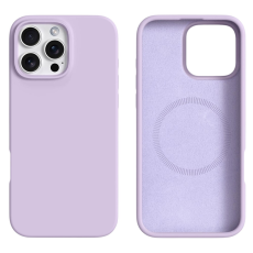A-One Brand - iPhone 16 Pro Max Mobilskal MagSafe Silikon Liquid - Ljuslila