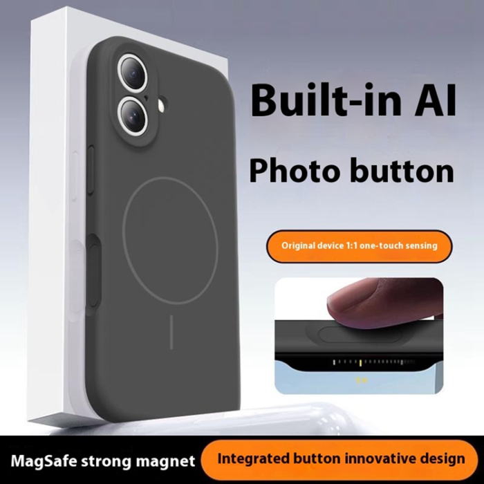 A-One Brand - iPhone 16 Mobilskal Magafe med Camera Touch Control - Mörkgrå