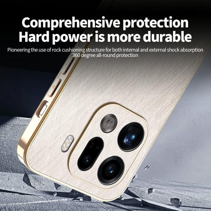 KADEM - KADEM Oppo Find X9 Pro 5G Fodral KonstLäder - Guld