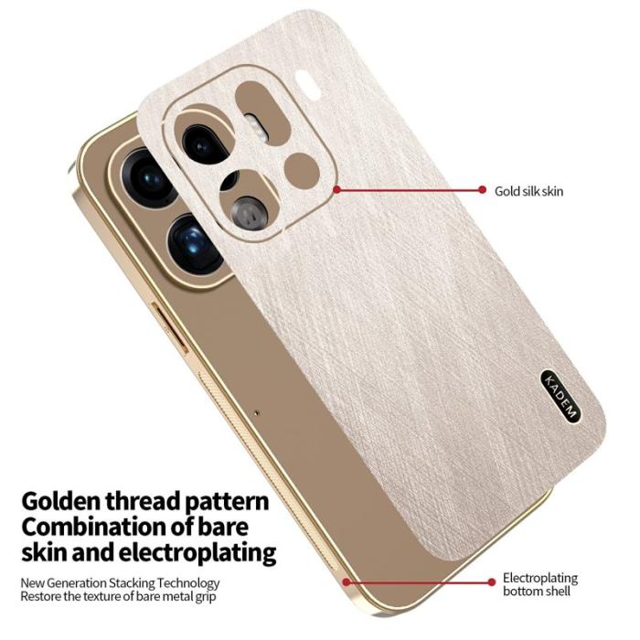 KADEM - KADEM Oppo Find X9 Pro 5G Fodral KonstLäder - Guld