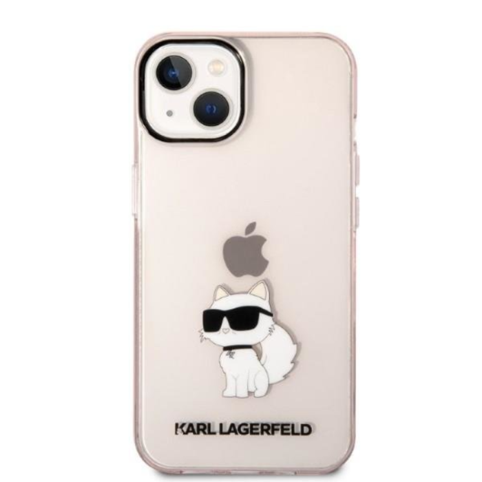 KARL LAGERFELD - Karl Lagerfeld iPhone 14 Plus Skal Ikonik Choupette - Rosa