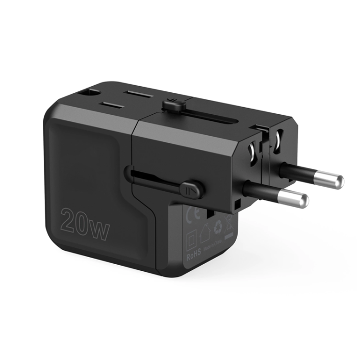 Choetech - Choetech USB-C USB-A PD 20W Reseladdare USA EU UK AU