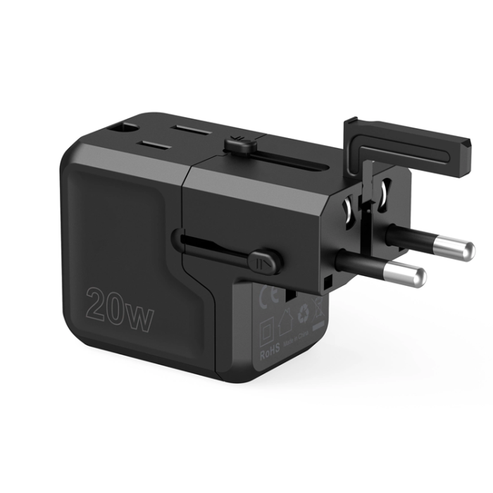 Choetech - Choetech USB-C USB-A PD 20W Reseladdare USA EU UK AU