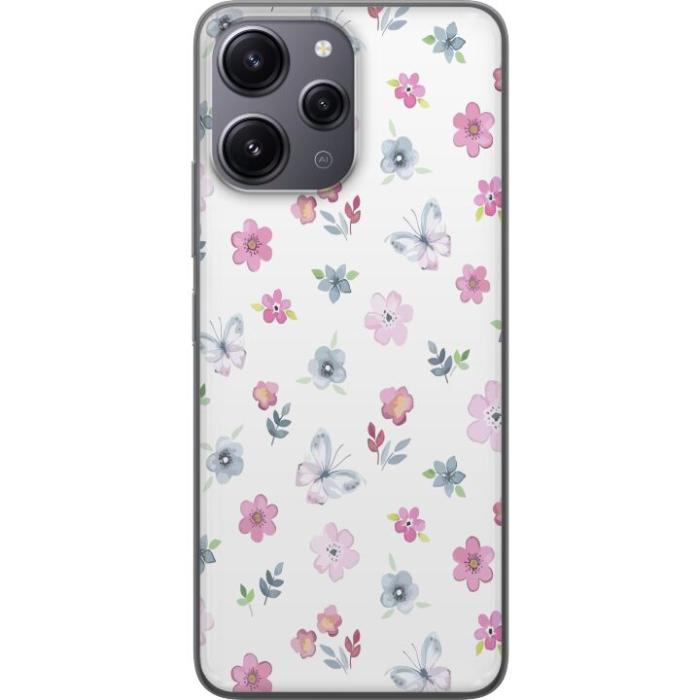 iSecrets - Mobilskal till Xiaomi Redmi 12 med Blommor och fjärillar