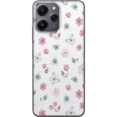 Gustaf - Mobilskal till Xiaomi Redmi 12 med Blommor och fj&auml;rillar