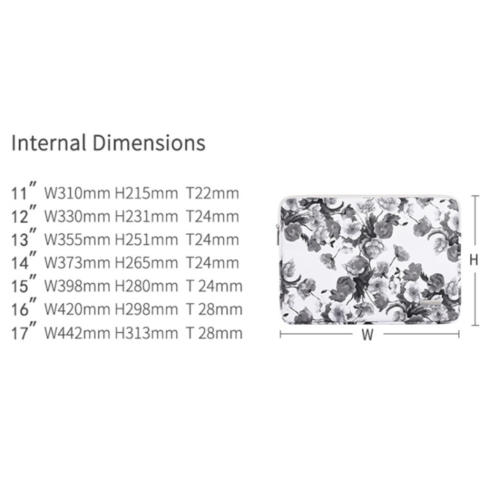 CANVASARTISAN - CANVASARTISAN Datorfodral 13'' Flower Pattern G1-01