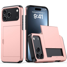 A-One Brand - iPhone 17 Pro Mobilskal korthållare - Roséguld