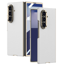 GKK - GKK Galaxy Z Fold 7 Mobilskal med Härdat Glas Electroplated - Vit