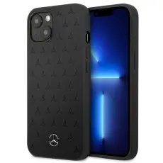 Mercedes - Mercedes Läder Stars Pattern Skal iPhone 13 Mini - Svart